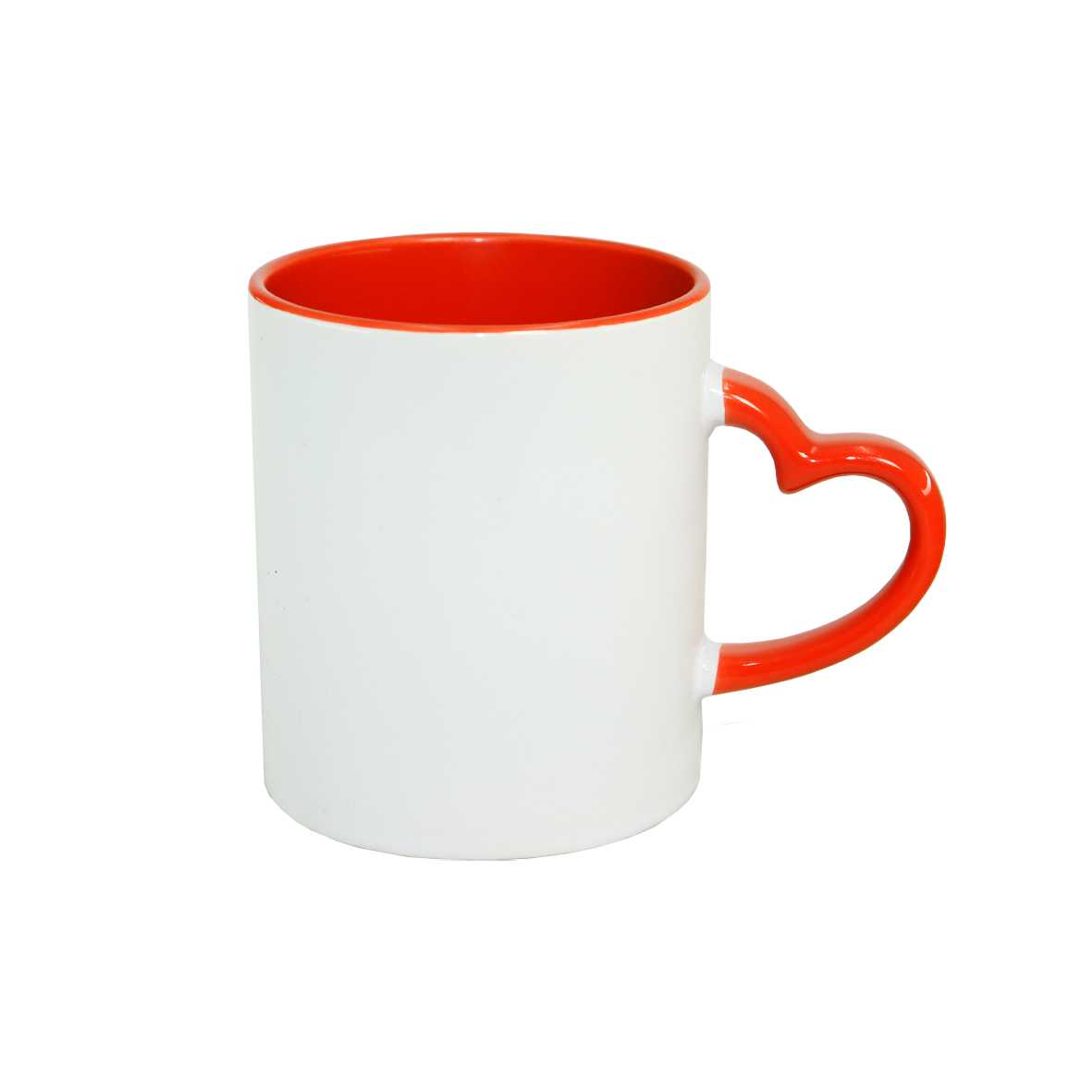 ماگ دسته و داخل رنگی قلبی