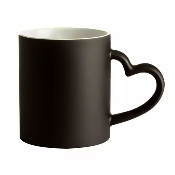 ماگ جادویی (لیوان جادویی) دسته قلبی با طرح دلخواه