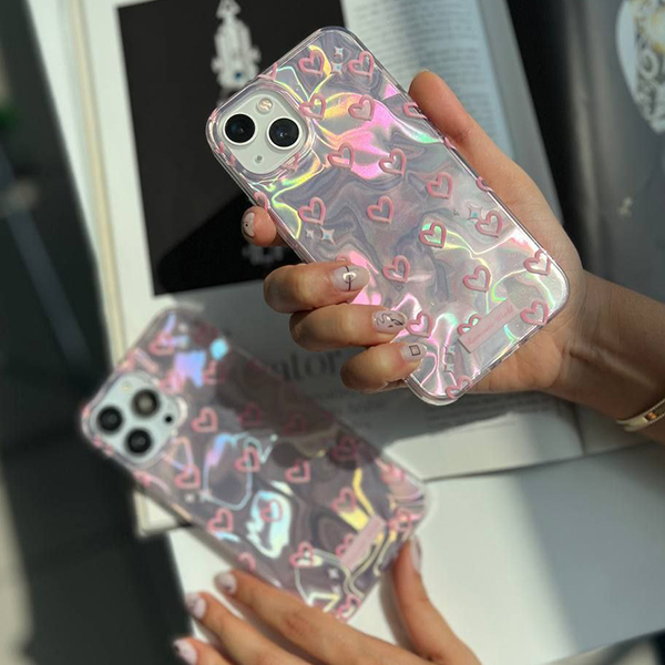 قاب موج صورتی قلبی