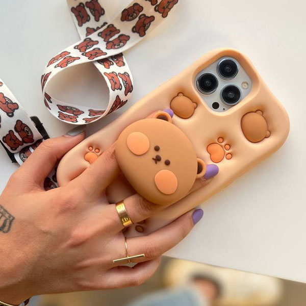 قاب گوشی خرس استند شو سیلیکونی اورجینال